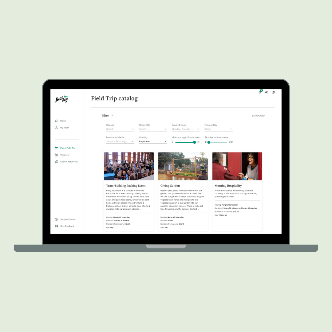 screenshot of Field Day